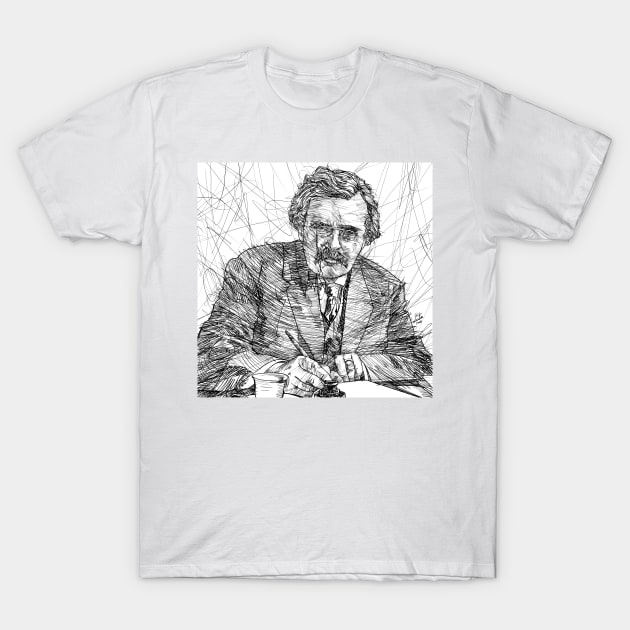 G. K. CHESTERTON ink portrait.1 T-Shirt by lautir